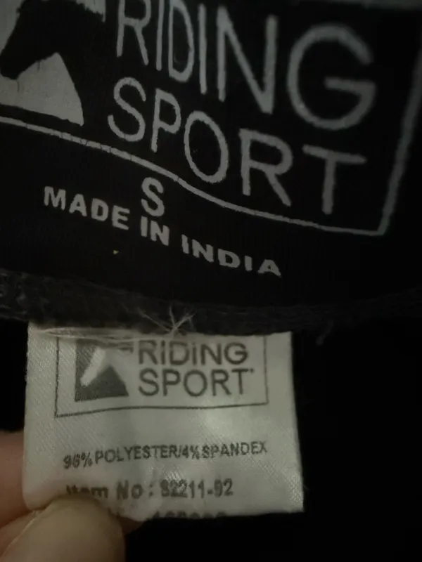 {RIDING SPORT} Knee Patch Gray Fleece-Lined Horseback Riding Breeches Leggings - Image 7