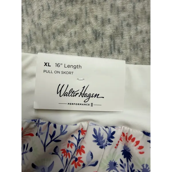 Walter Hagen Womens XL‎ P11 16" Lightweight Core Skort Tile Floral WH-P11WHT NEW - Image 6