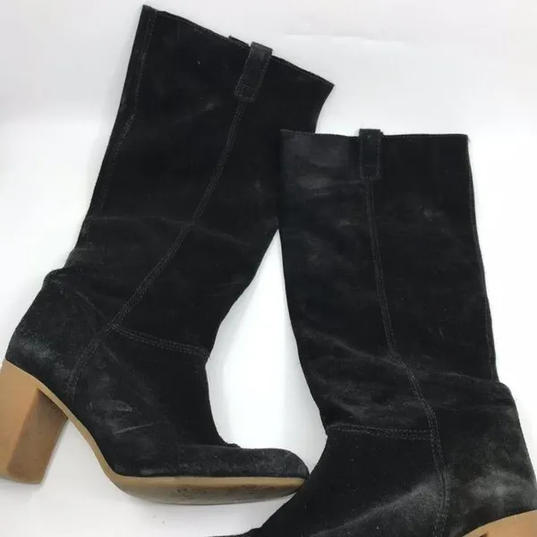 Zara Black Knee High Boots/Booties Size: US 8 - Image 4
