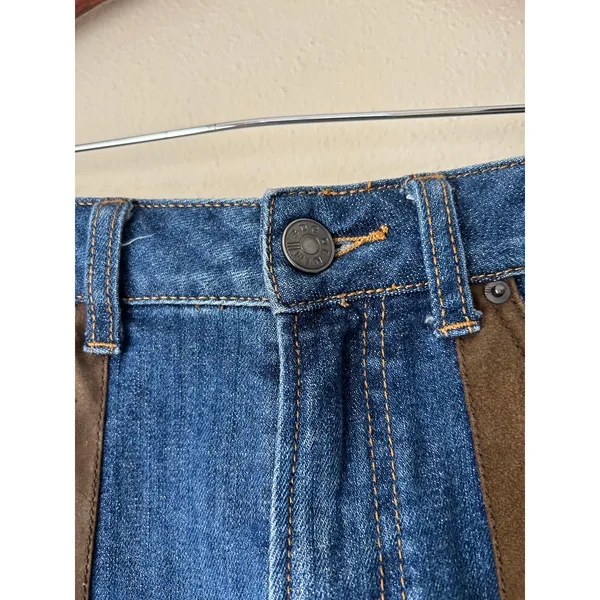 BDG High Rise Cheeky Boho Suede Pocket Festival Micro Shorts Size 28 - Image 7