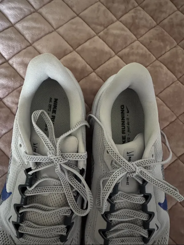 Nike Light Gray Running Sneakers with Blue Swoosh Pegasus 41 - Image 2