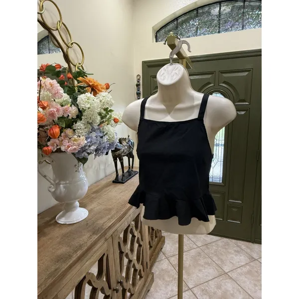 Icon black square neck camisole top size M - Image 3