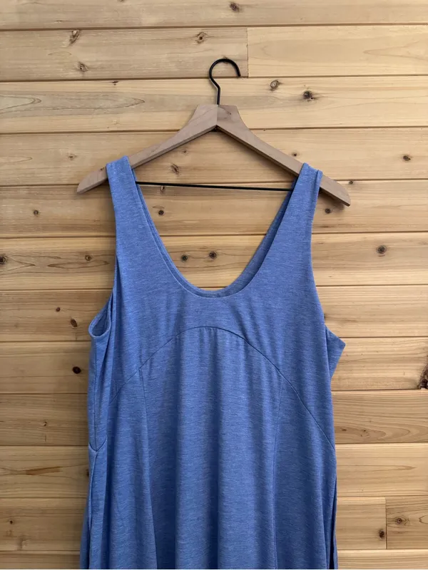 Halara XL U Neck Flowy Maxi Casual Tank Dress Stretchy Slit Beach Athleisure - Image 9