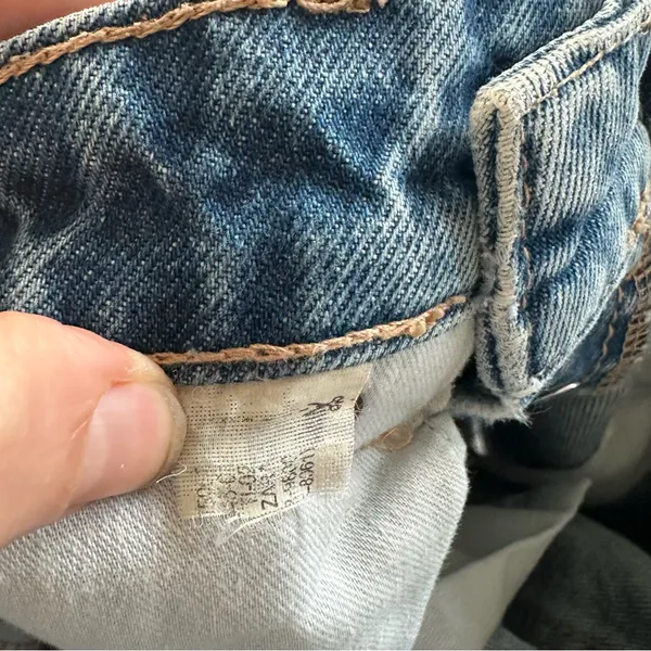 ZARA Size 4 High Rise Ripped Straight Denim Blue Jeans Distressed 100% Cotton - Image 14