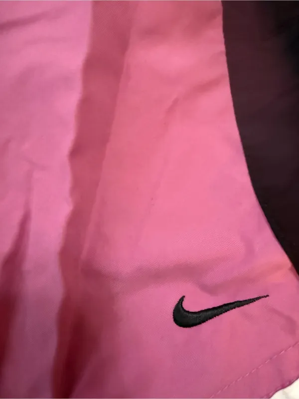 Nike Pink Shorts with White Logo Size Small - Image 2