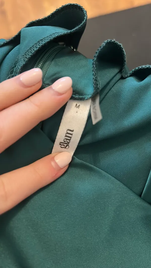 Glam Green Mini Dress - Image 3