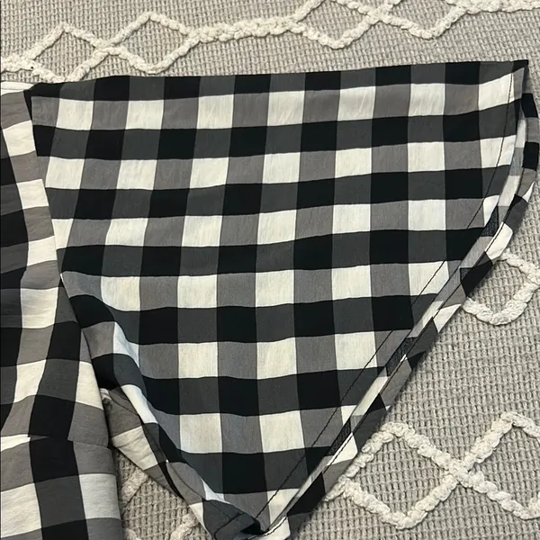 a new day Black and White Gingham Blouse - Image 5