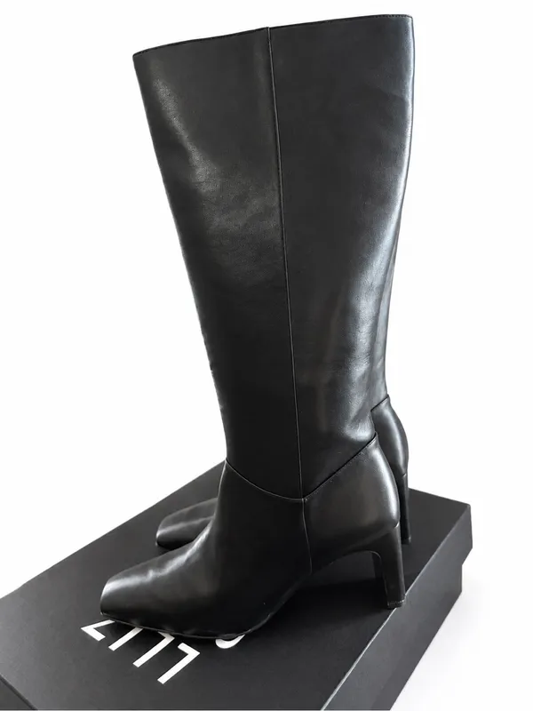 NIB Naturalizer Womens Size 11 Knee High Black Square Toe Nona Dress Boots - Image 2
