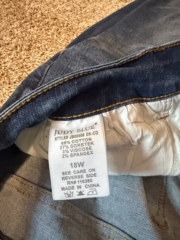 Judy Blue‎ Women’s High Rise Cool Denim Boyfriend Jeans 18W - Image 6
