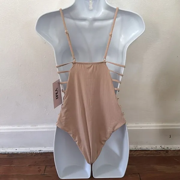 YMI RUGBY TAN one-piece swimsuit NWT - Image 3