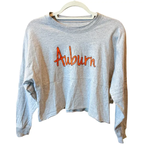 Boxercraft Auburn Tigers Cropped Boxy Tee – Women’s Small Heather Gray 🐯🧡 - Image 11