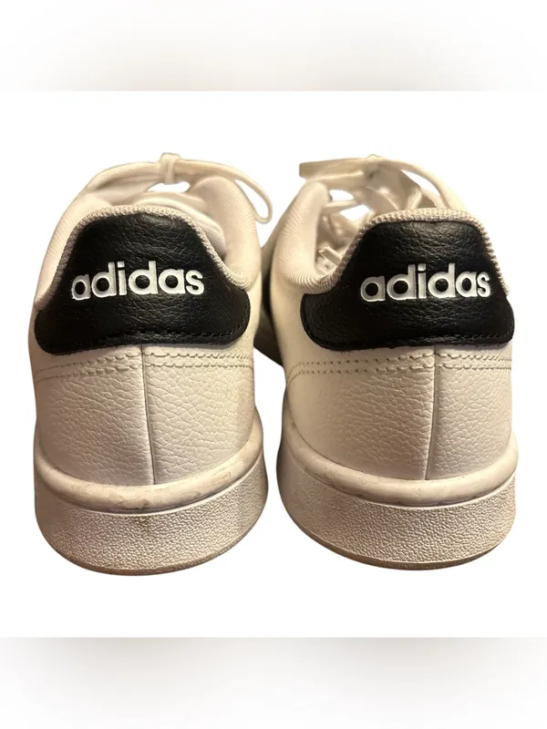 Adidas Grand Court Sneakers Women’s Size 7 White Black Classic 3-Stripes - Image 5