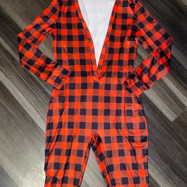 Red and Black Checkered Christmas Pajamas - Image 4