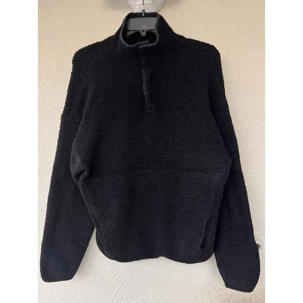 Skims Cozy Knit Hoodie Oversized Pullover Onyx Black Womens L/XL Lounge Hike Run - Image 3