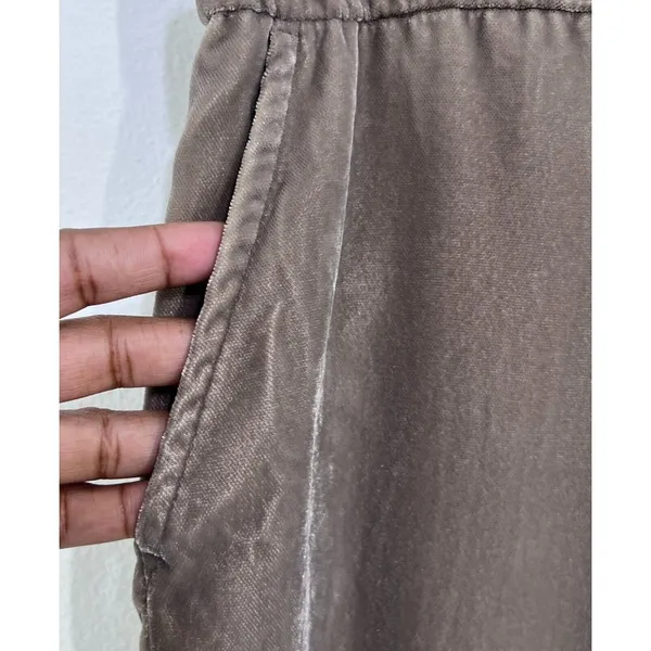 Gap Pants Women 4 Gray Velvet‎ Velour Wide Leg Pants Pockets Mid Rise Classic - Image 7