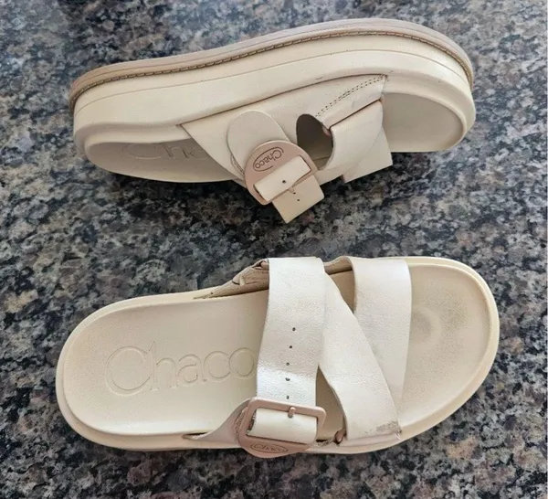 Chacos Platform Leather Slides - Image 2