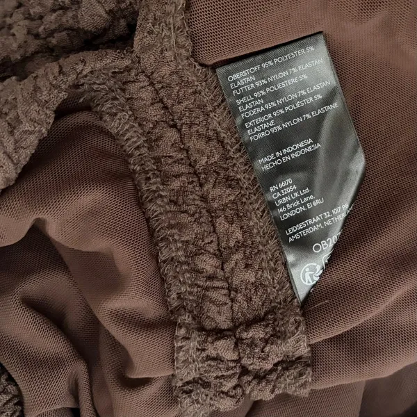 NWT!! ANTHROPOLOGIE Maya Ruched Cowl Neck Textured Midi Dress Chocolate Large - Image 12