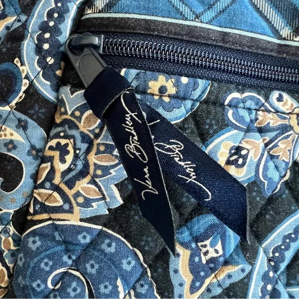 Vera Bradley Deep Night Paisley Blue Beige Crossbody Bag Purse - Image 2
