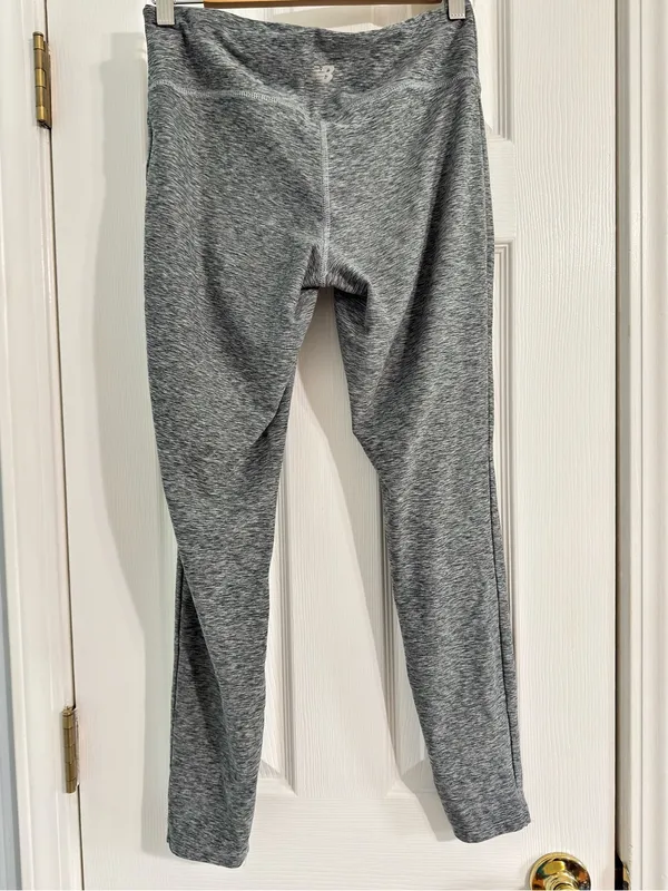 New Balance NBDry Gray Space Dye High Rise Athletic Leggings Women’s Medium M - Image 3