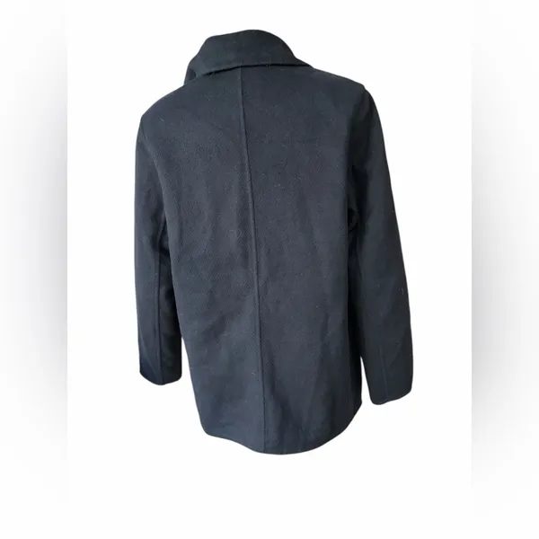 Abercrombie & Fitch Black Wool‎ Blend Pea jacket size medium - Image 2