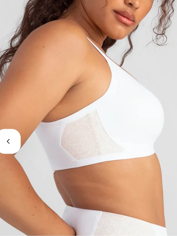 Honeylove White Lace Astral Crossover Lace Bra Original XL - Image 2
