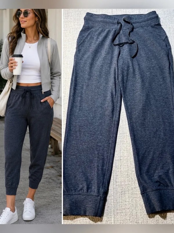 💥Lululemon Ready to Rulu Crop Joggers Heathered Navy Black Size 6💛 - Image 2