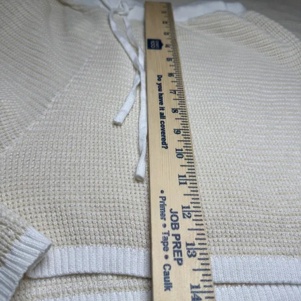 Lightweight‎ Knit 2 Piece Polo Top and Shorts Set Cream White Loungewear/ Resort - Image 10