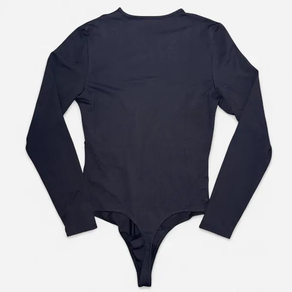 Abercrombie & Fitch Black Long-Sleeve Bodysuit with Shoulder Cut Out - Image 5