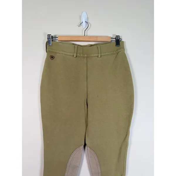 Ariat Sport Equestrian Breeches Olive Green Tan Knee Patch Riding Pants 32R - Image 5