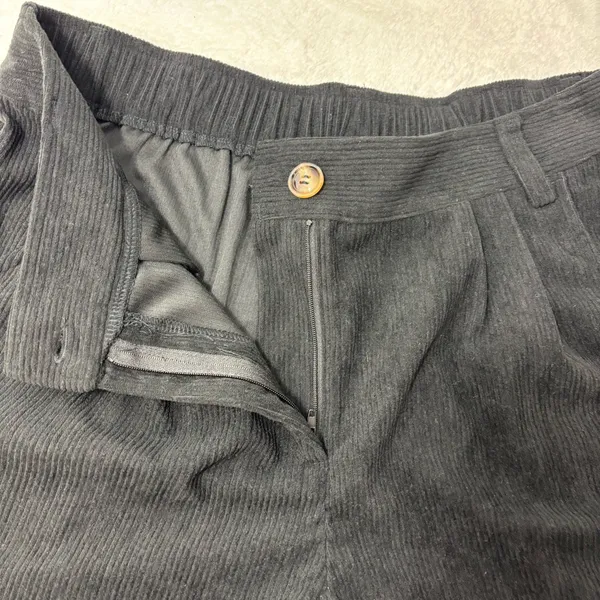 Halara High Waisted Zipper Pocket Classic Corduroy Casual Black Pants Size L‎ - Image 15