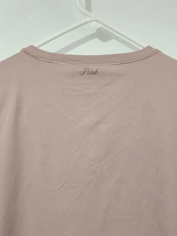 Victoria's Secret PINK Base Stretch Short-Sleeve Tee - Iced Coffee -Size XL - Image 5