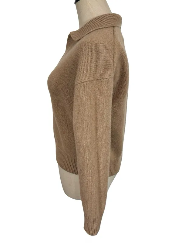 Aritzia Wilfred Luxe Cashmere Clara Sweater in Gold Camel - Image 10