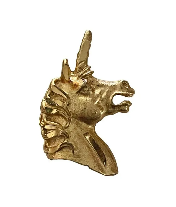 Vintage unicorn head pendant - Image 3