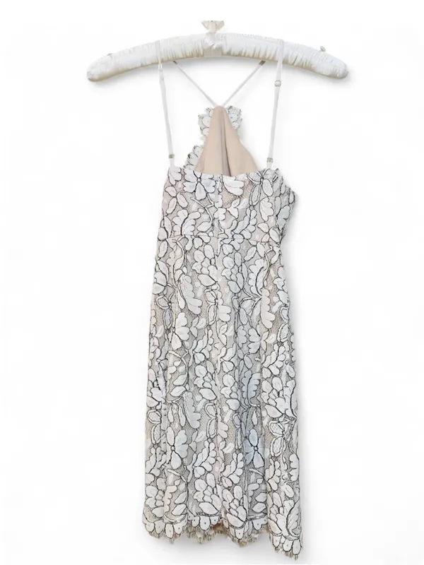 Lulus Women’s Delicate Darling Beige and Ivory Lace Bodycon Mini Dress Size XS - Image 16