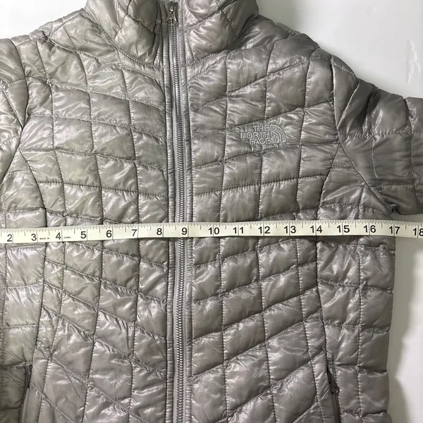 The North Face Womens ThermoBall Trekker Jacket Mid-Grey XS Full Zip Pakable - Image 10