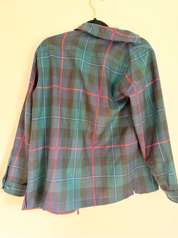 Vintage Lauren Ralph Lauren Plaid Wool Lightweight Jacket Petite Medium PM - Image 3