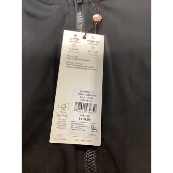 CALIA PowerMove Court Dress Women XXL Black Quarter Zip Tennis Golf WAX15504 NWT - Image 4