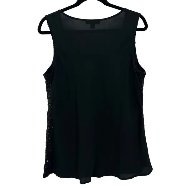 Pendleton Womens Black Sequin Silk Tank Top‎ Size Large Going Out Top Party - Image 2