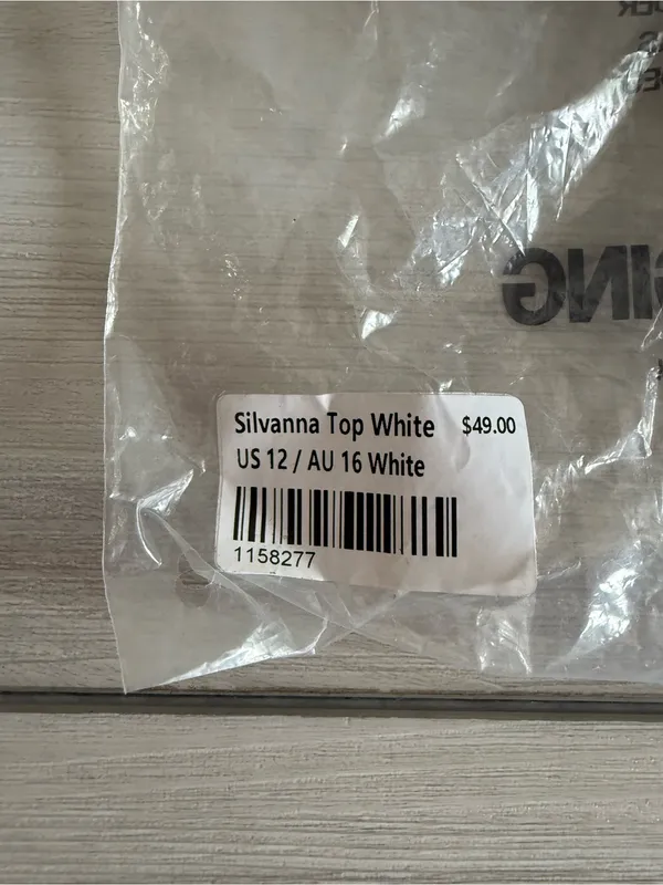 Princess Polly Silvanna Top White Size 12 NWT IN PACKAGE - Image 12