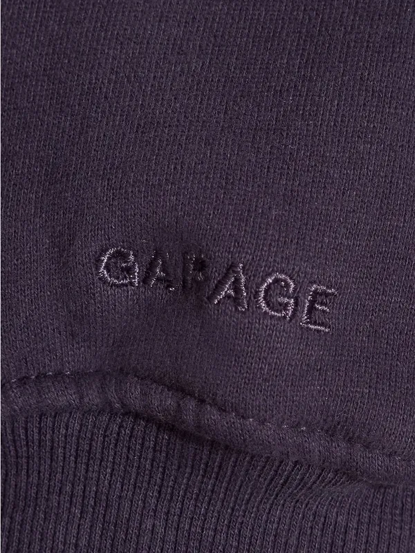 NWOT Garage Ultrafleece oversized Hoodie in plum with Chenille logo size s/m - Image 5