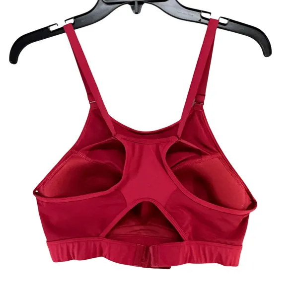 Gymshark Mesh Neckline Sports Bra‎ S Red Racerback High Impact Support Fitness - Image 2