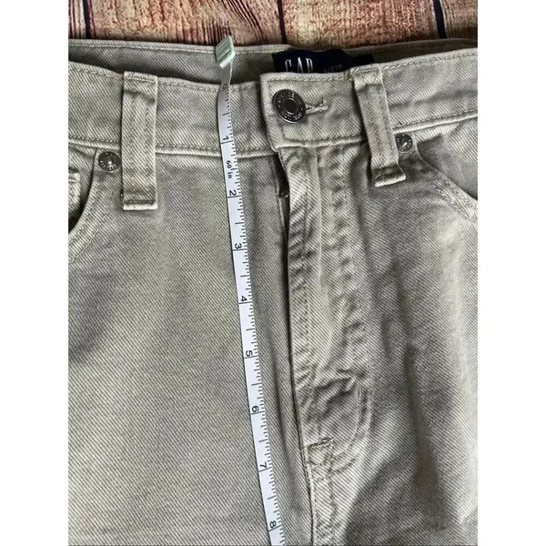 Gap High Rise Wide Leg Tan Jeans Size 4R/27 - Image 3