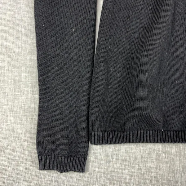 Vince‎ Cardigan Womens S Black 85% Cotton 15% Cashmere Crew Neck Lightweight - Image 2