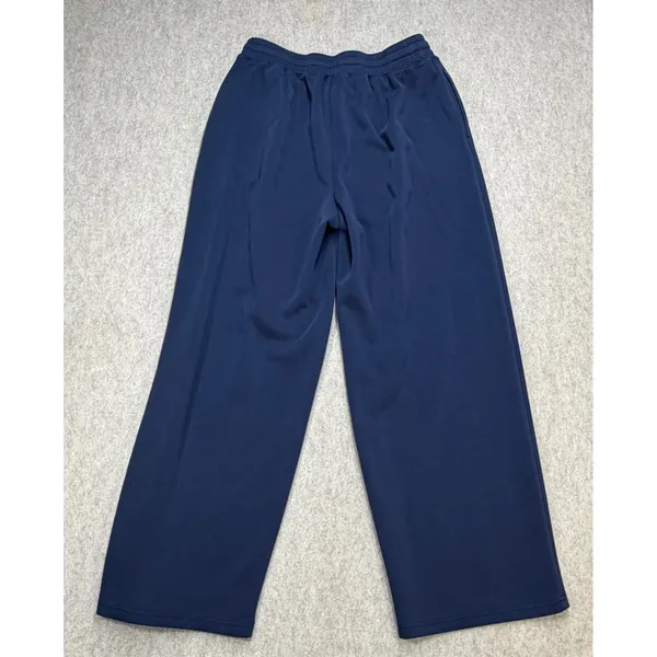 Wide Leg Sweatpants Women 2XL Pinspark Blue Athleisure Loungewear Minimalist - Image 2