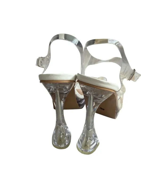 CLEAR Lucite Platform 5" Heels Sandals Size 37 / US 7 - Image 9
