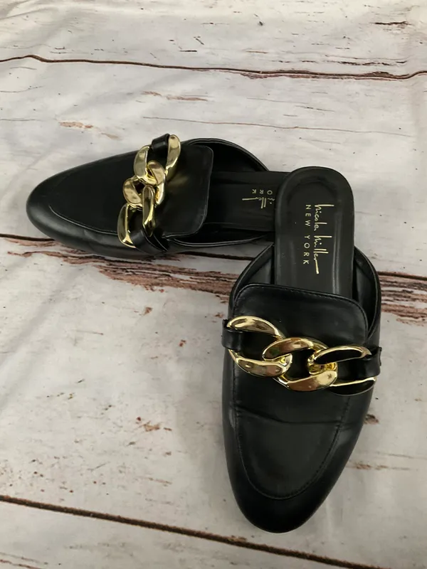 Nicole Miller FAUX LEATHER APPLIE MULES - Image 9