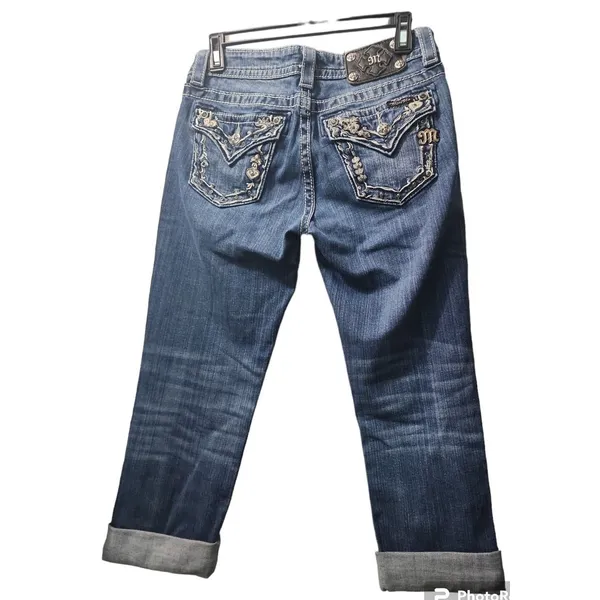 Miss Me Jeans Boyfriend Capri Womens 25 Studed Edgy‎ - Image 4