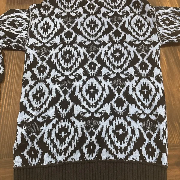 Free People Anthropologie Winter Skies Wallpaper Sweater Tunic Dress XS - Image 8