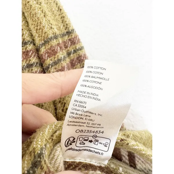 Free People We The Free Perfect In Plaid Pullover Blouse Top Shirt Size Small - Image 7