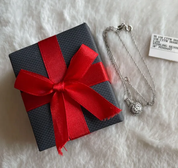 Sterling Silver Diamond Pendant Necklace - Image 2